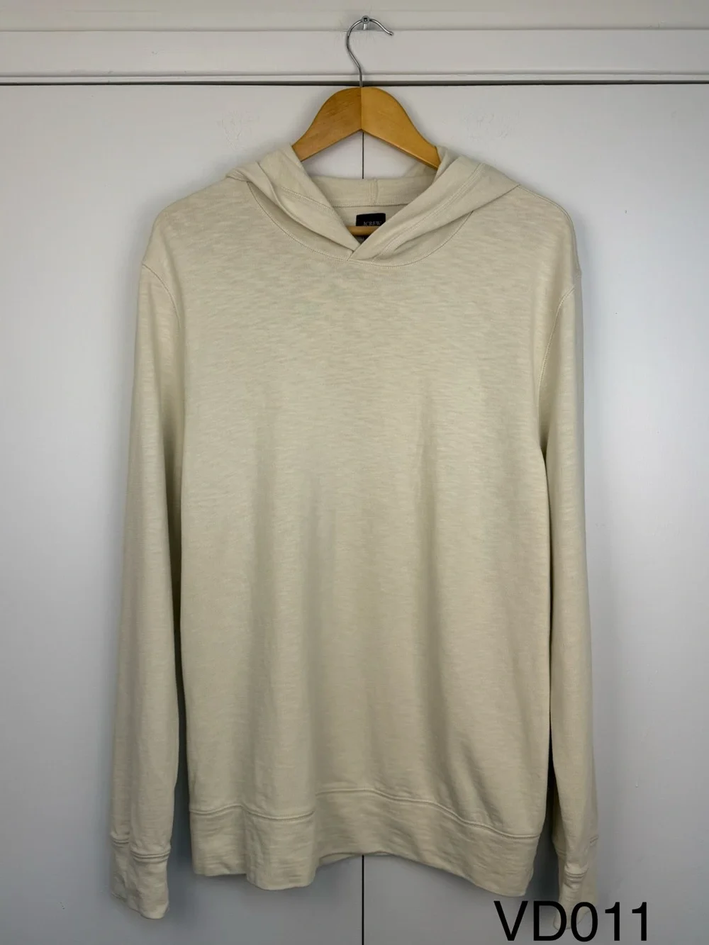 J.Crew Factory Slub Cotton Hoodie Natural Men’s Large NWOT